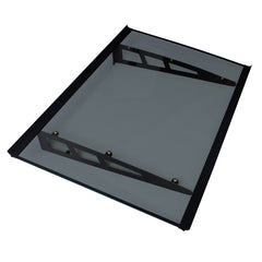 MAPROFI Copertină VIVIEN PRO Alu+Plexiglas de ușă 150x80cm marchiză adăpost acoperiș negru-antracit