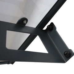 MAPROFI Copertină VIVIEN PRO Alu+Plexiglas de ușă 200x100cm marchiză adăpost acoperiș negru-transparent