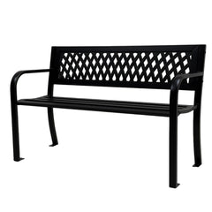 Bancă grădină LYRA 119x50x75 cm din oțel – Antracit - MAPROFI