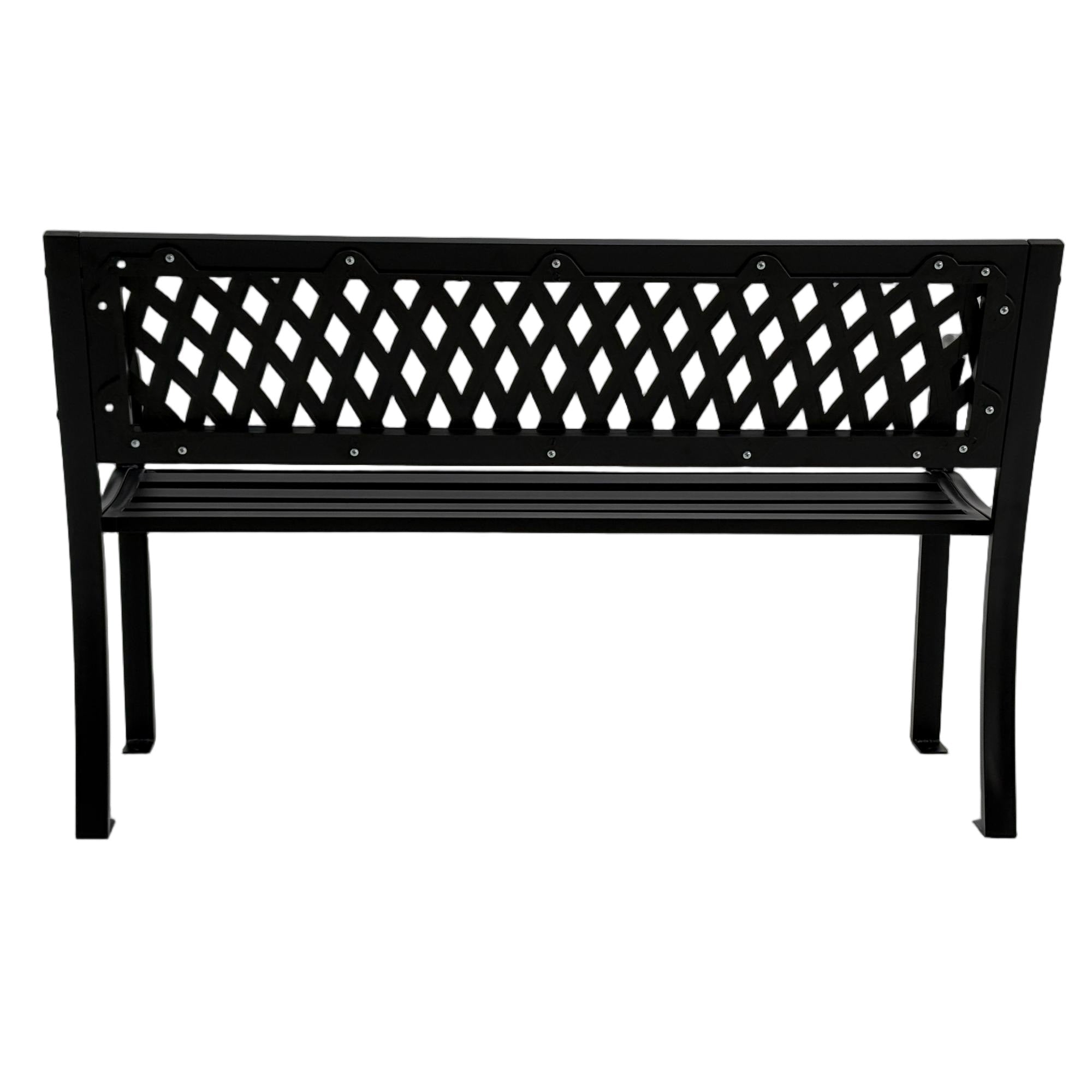 Bancă grădină LYRA 119x50x75 cm din oțel – Antracit - MAPROFI