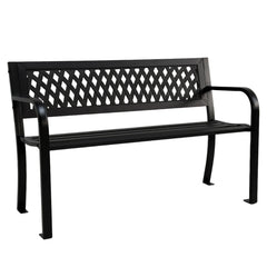 Bancă grădină LYRA 119x50x75 cm din oțel – Antracit - MAPROFI