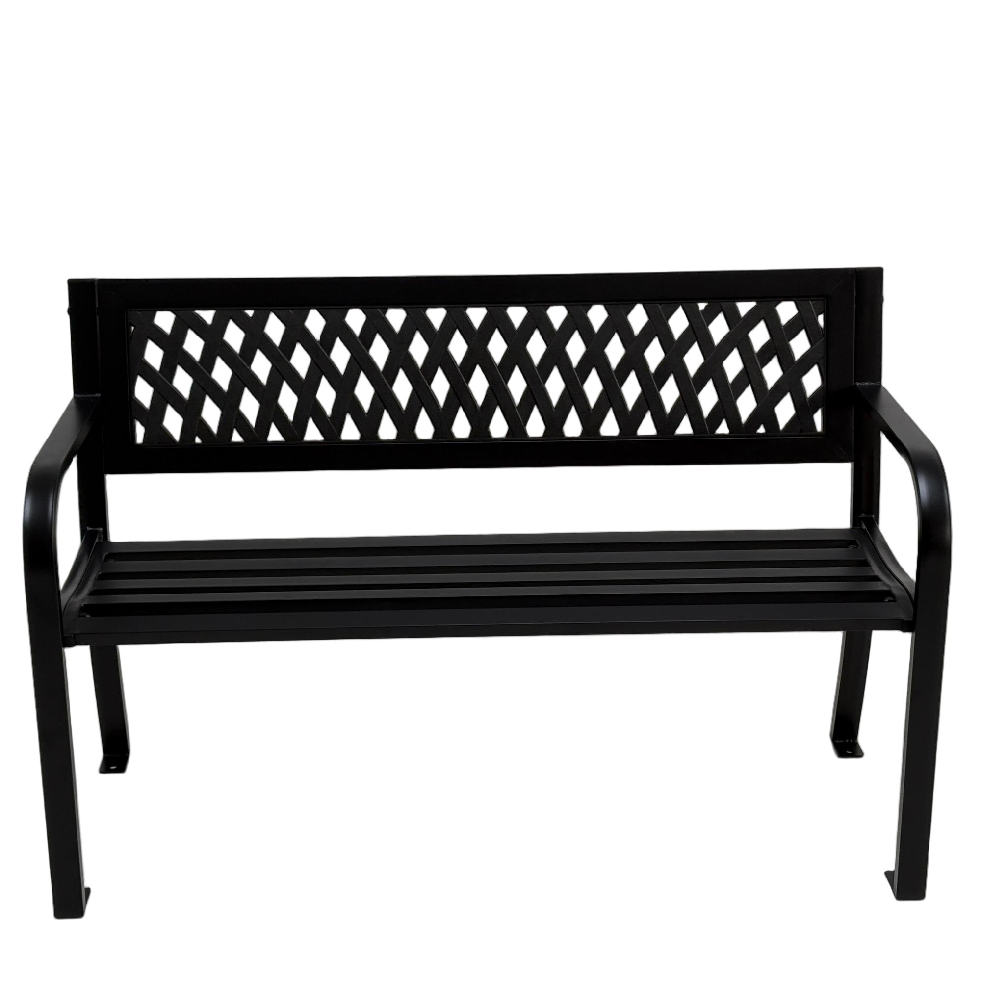 Bancă grădină LYRA 119x50x75 cm din oțel – Antracit - MAPROFI