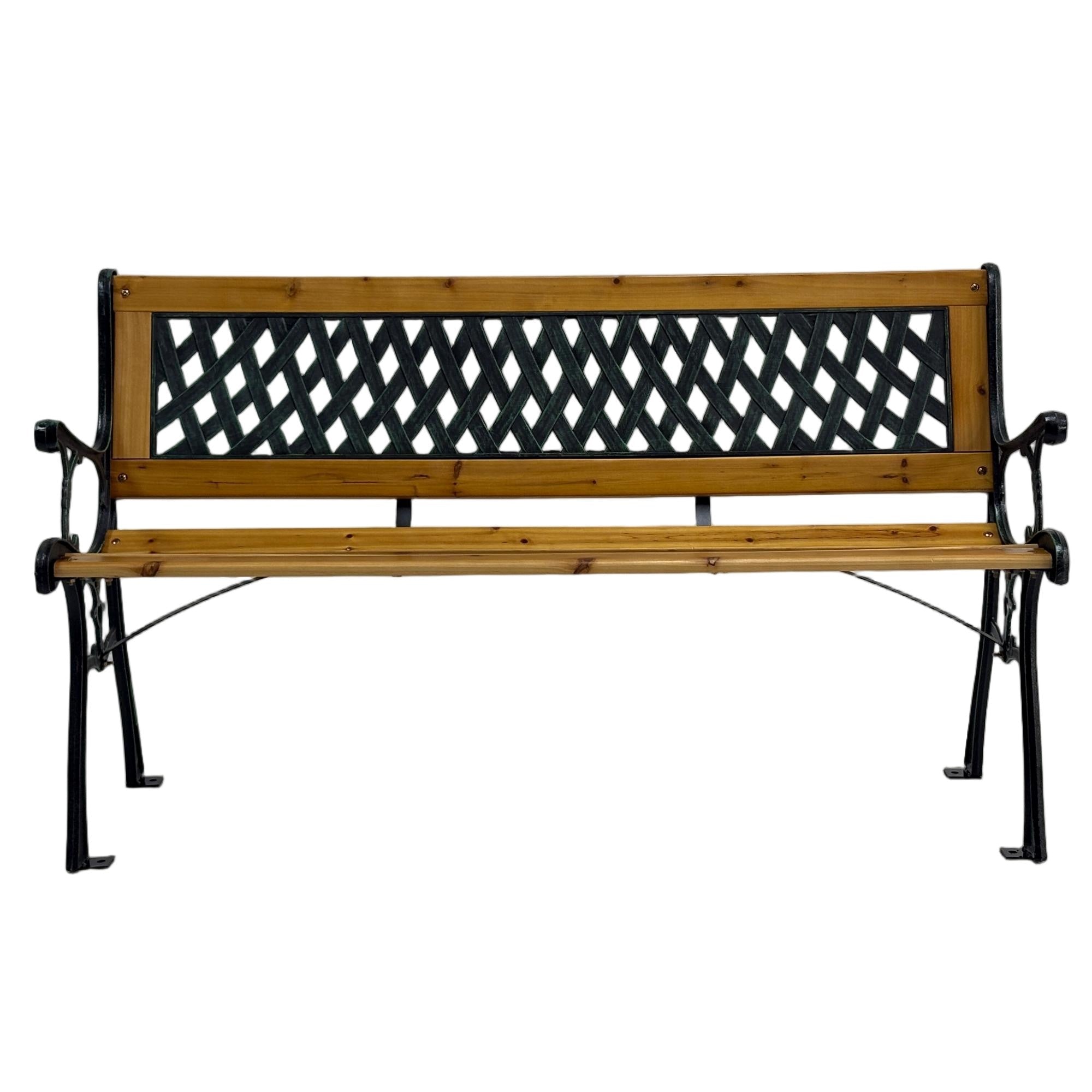 Bancă grădină SOLE 125x52x74 cm din lemn, oțel și PVC - MAPROFI