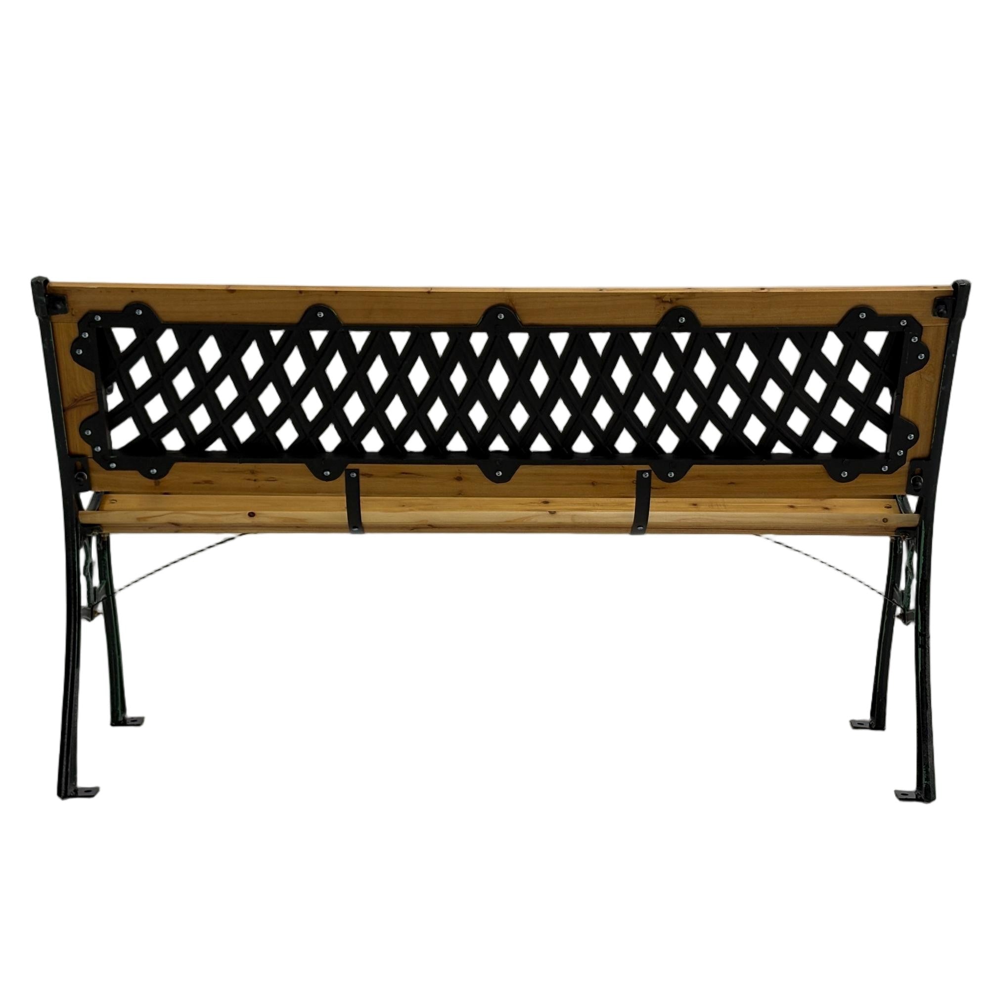 Bancă grădină SOLE 125x52x74 cm din lemn, oțel și PVC - MAPROFI