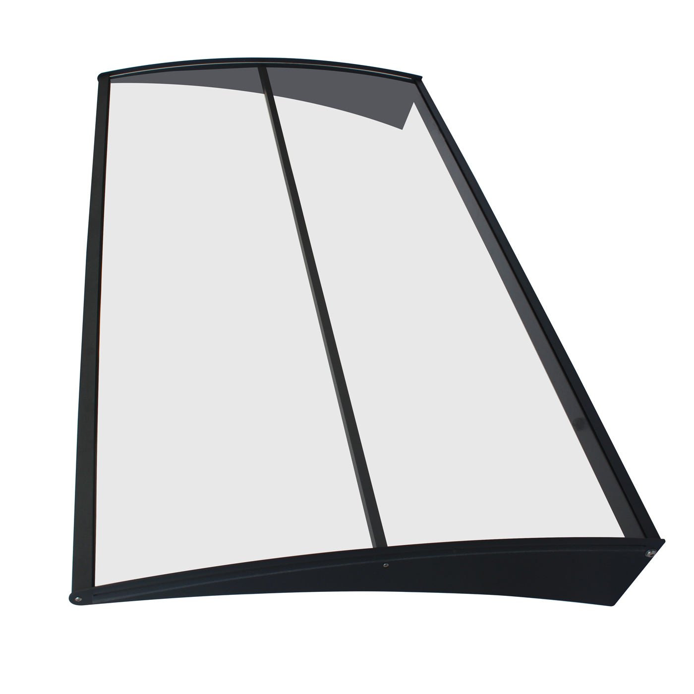 Copertină COR PRO 140x80 cm din aluminiu și plexiglas – Negru/Transparent - MAPROFI