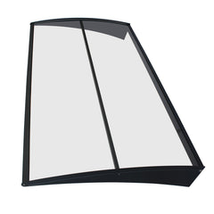 Copertină COR PRO 140x80 cm din aluminiu și plexiglas – Negru/Transparent - MAPROFI