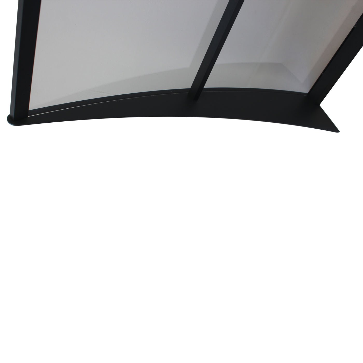 Copertină COR PRO 140x80 cm din aluminiu și plexiglas – Negru/Transparent - MAPROFI