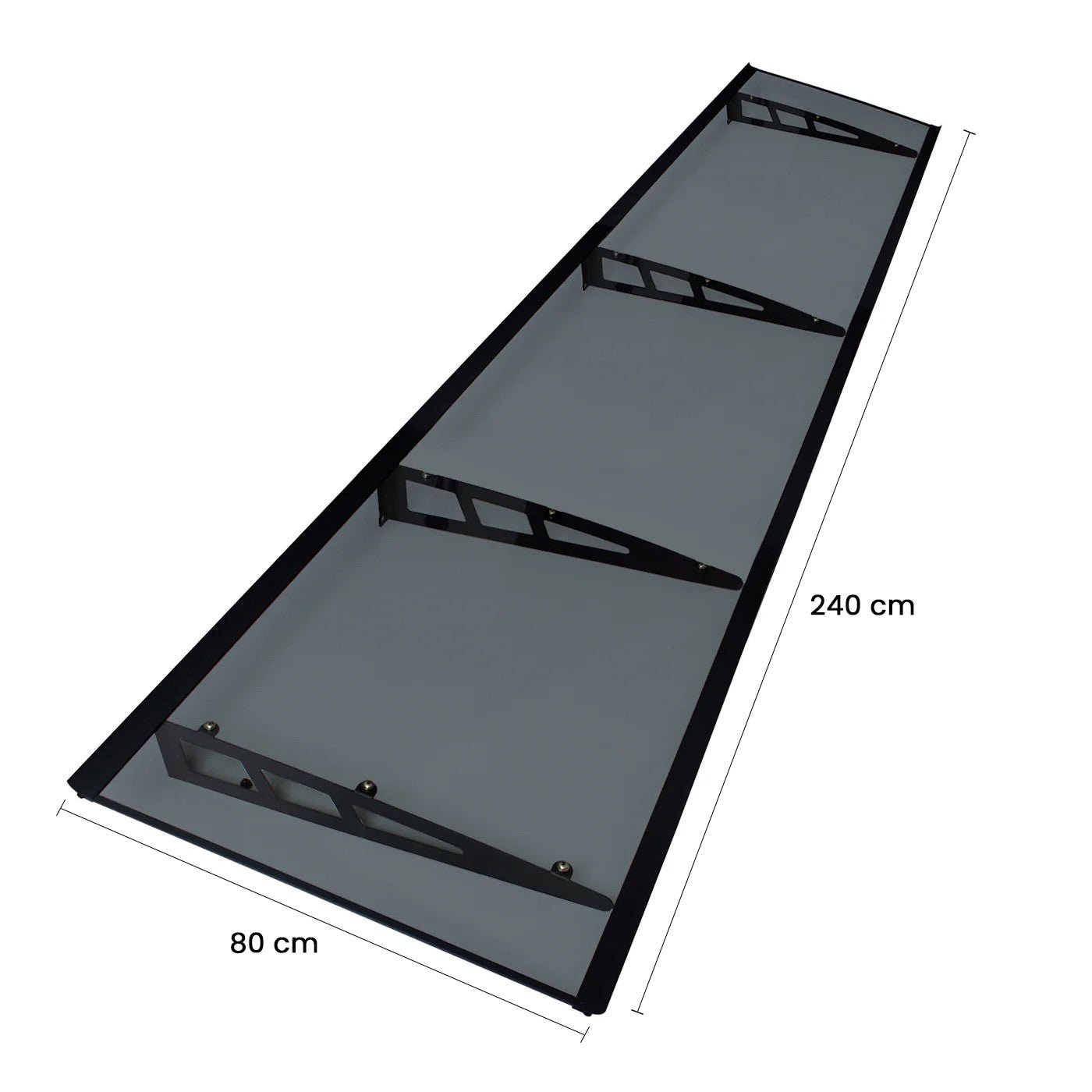 Copertina de Usa MAPROFI, VIVIEN PRO 240x80 cm Negru Antracit, din Plexiglas/Acril de 2.7 mm si Suporturi Aluminiu - MAPROFI