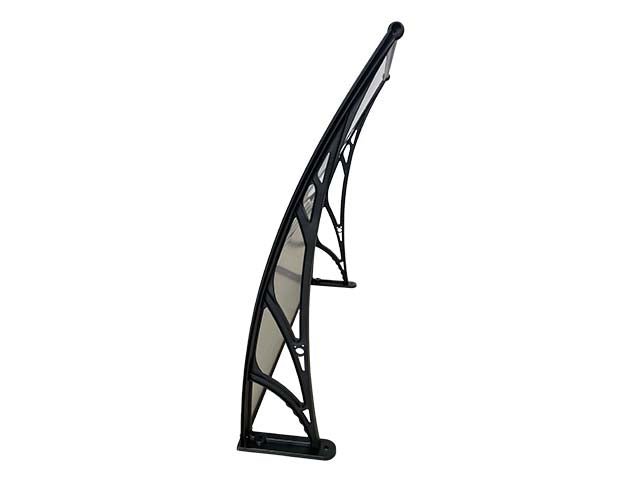 Copertină ECO 100x100 cm din policarbonat – Negru/Transparent - MAPROFI