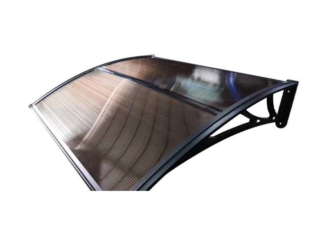 Copertină ECO 120x100 cm din policarbonat – Negru/Bronz - MAPROFI