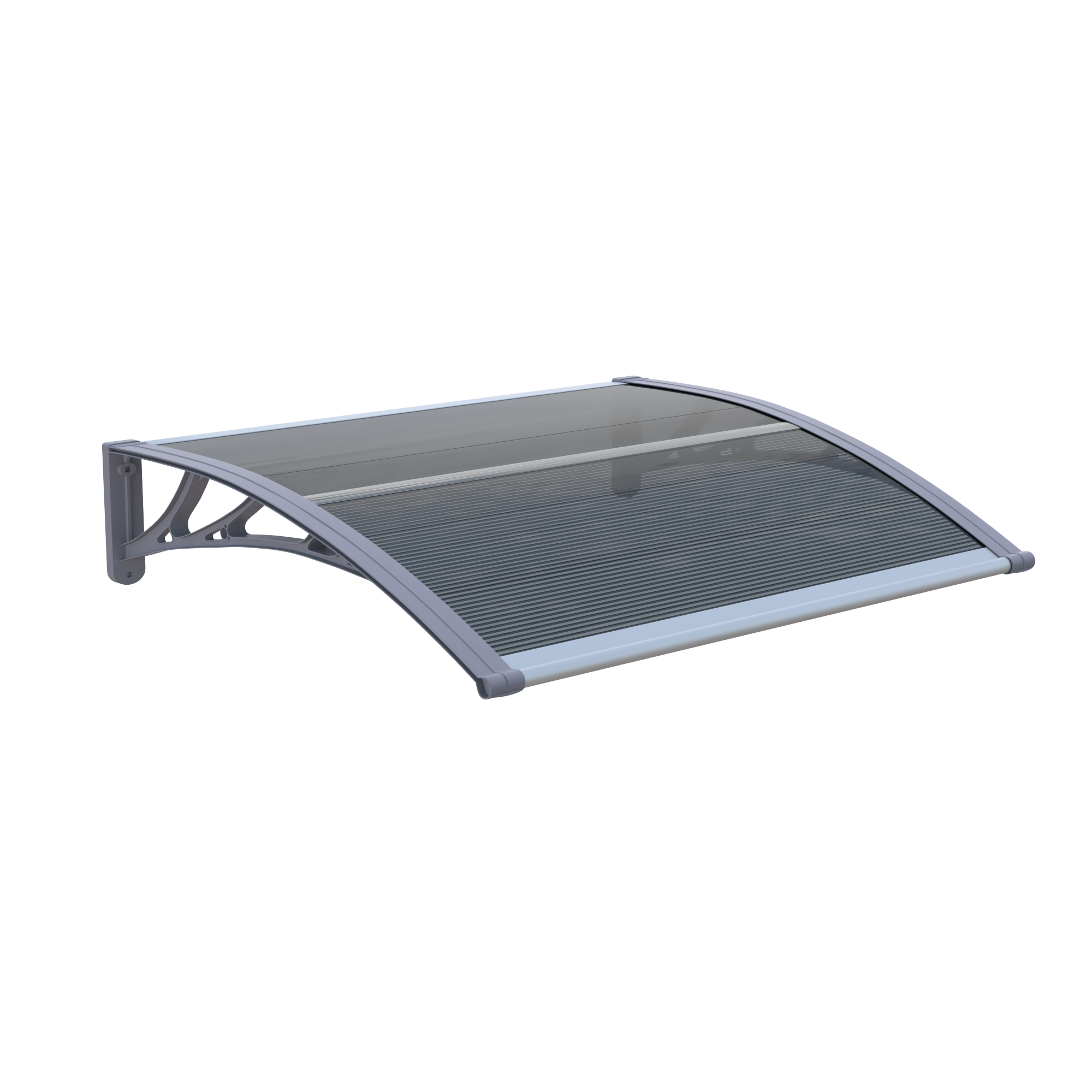 Copertină ECO 150x100 cm din policarbonat – Gri/Antracit - MAPROFI