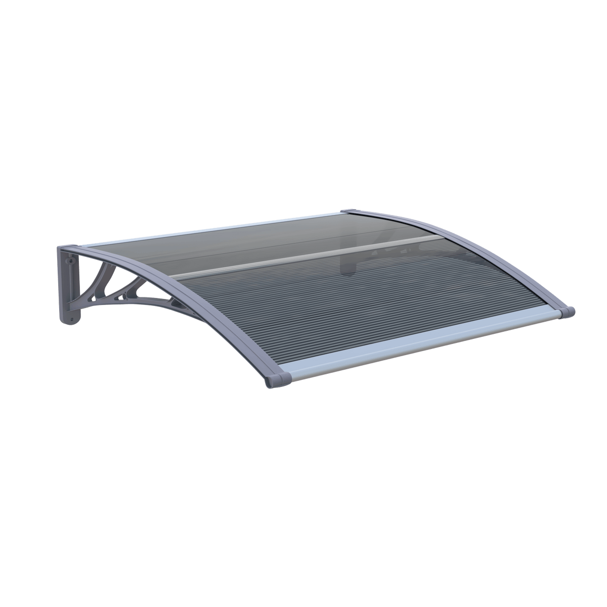 Copertină ECO 150x100 cm din policarbonat – Gri/Antracit - MAPROFI