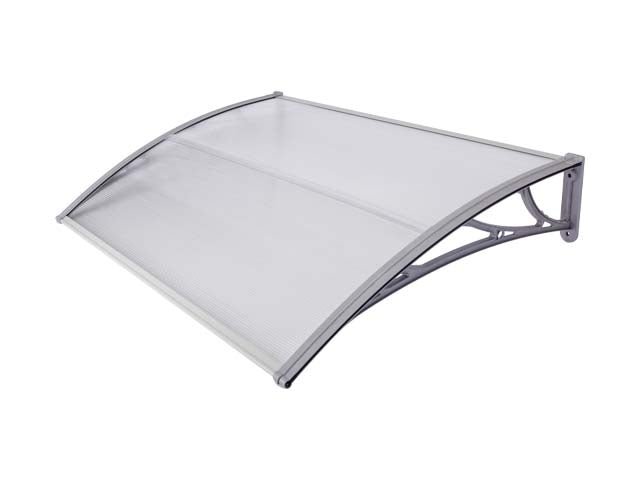 Copertină ECO 150x100 cm din policarbonat – Gri/Transparent - MAPROFI