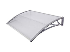 Copertină ECO 150x100 cm din policarbonat – Gri/Transparent - MAPROFI