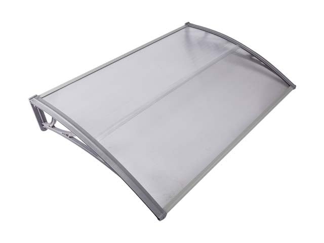 Copertină ECO 150x100 cm din policarbonat – Gri/Transparent - MAPROFI