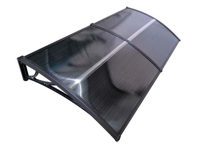 Copertină ECO 150x120 cm din policarbonat – Negru/Antracit - MAPROFI