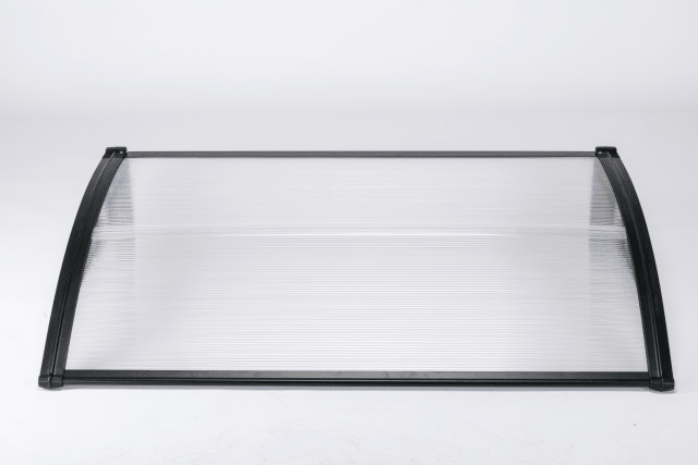 Copertină ECO 150x60 cm din policarbonat – Negru/Transparent - MAPROFI