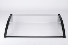 Copertină ECO 150x60 cm din policarbonat – Negru/Transparent - MAPROFI
