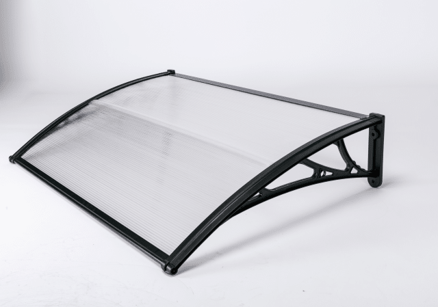 Copertină ECO 150x60 cm din policarbonat – Negru/Transparent - MAPROFI