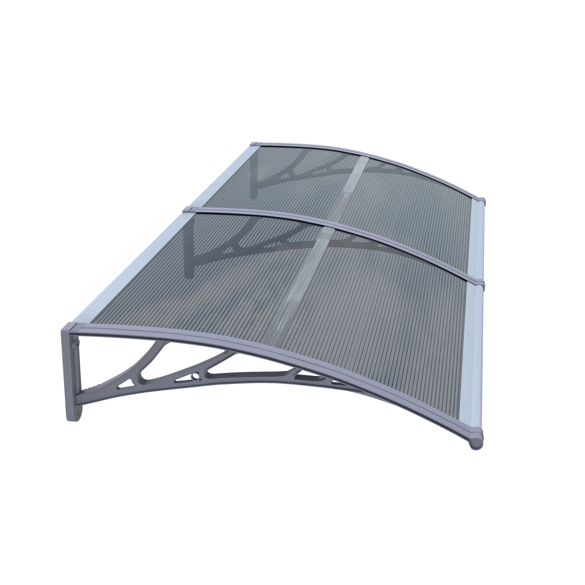 Copertină ECO 200x100 cm din policarbonat – Gri/Antracit - MAPROFI