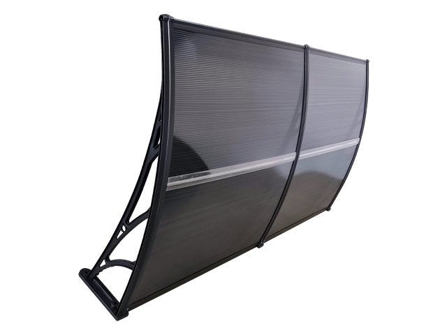 Copertină ECO 200x150 cm din policarbonat – Negru/Antracit - MAPROFI