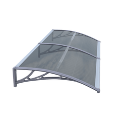 Copertină ECO 240x100 cm din policarbonat – Gri/Antracit - MAPROFI