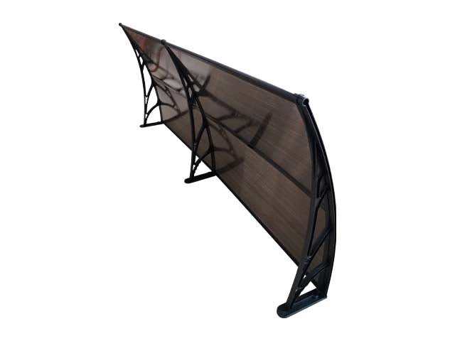 Copertină ECO 240x100 cm din policarbonat – Negru/Bronz - MAPROFI
