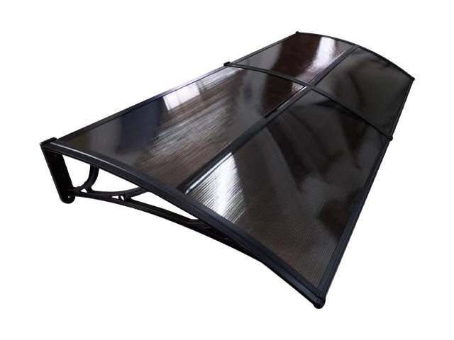 Copertină ECO 240x100 cm din policarbonat – Negru/Bronz - MAPROFI