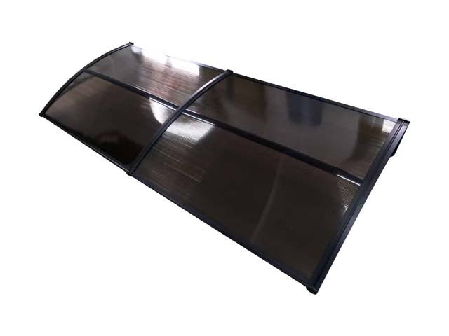 Copertină ECO 240x100 cm din policarbonat – Negru/Bronz - MAPROFI