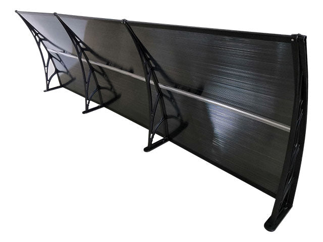 Copertină ECO 240x150 cm din policarbonat – Negru/Antracit - MAPROFI