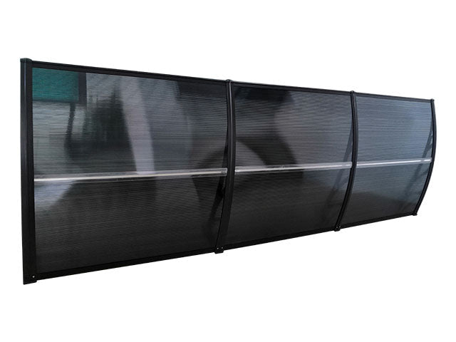 Copertină ECO 240x150 cm din policarbonat – Negru/Antracit - MAPROFI
