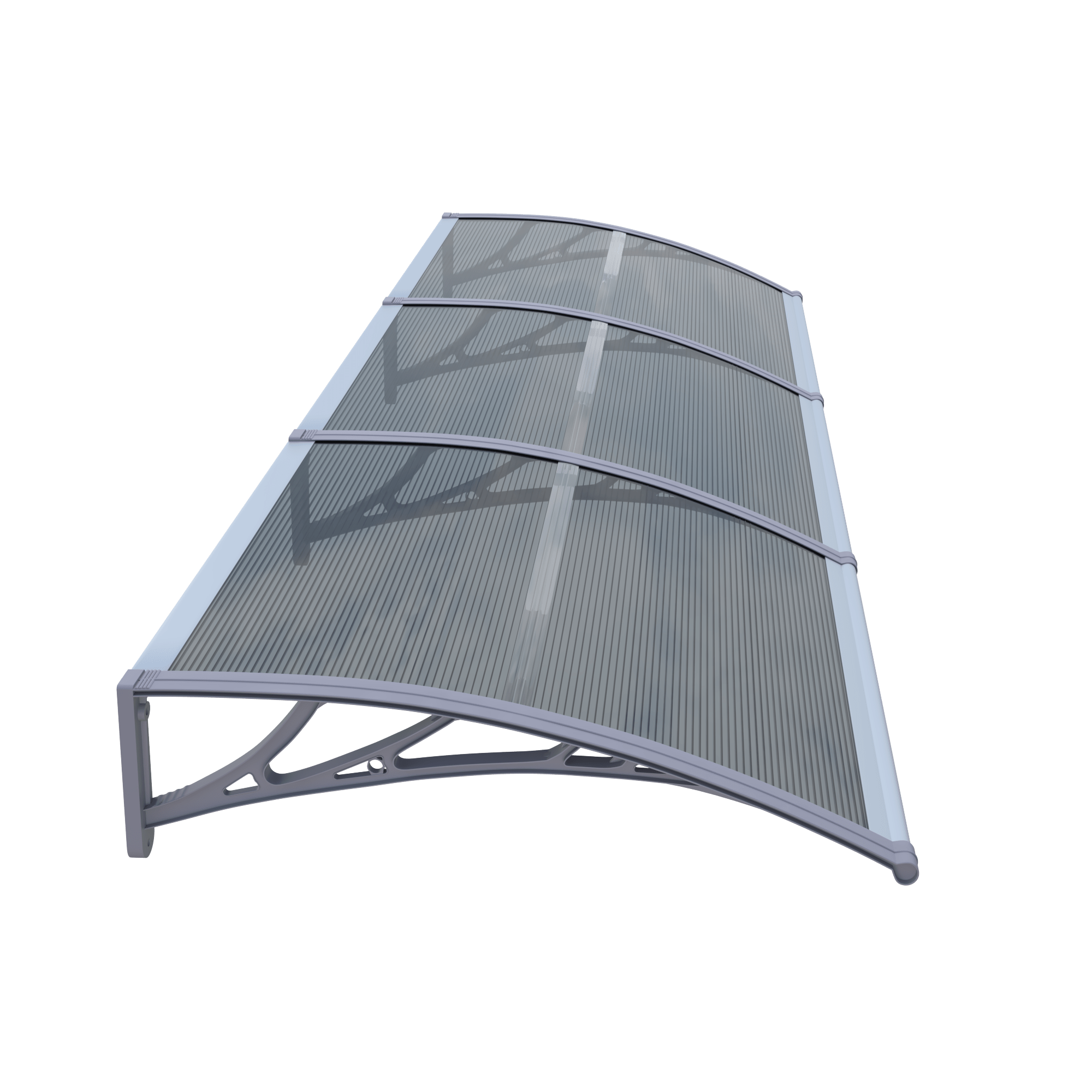 Copertină ECO 300x100 cm din policarbonat – Gri/Antracit - MAPROFI