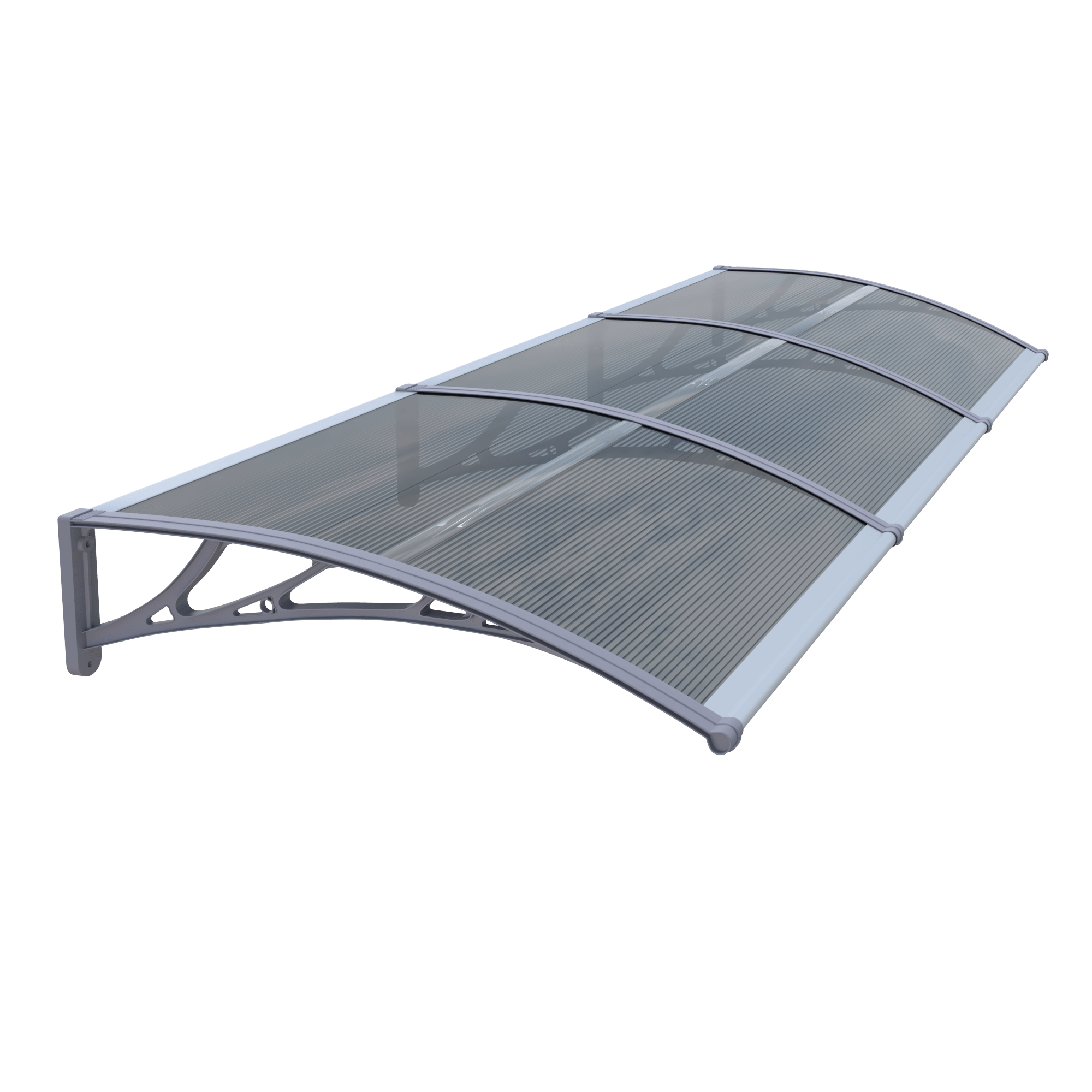 Copertină ECO 300x100 cm din policarbonat – Gri/Antracit - MAPROFI