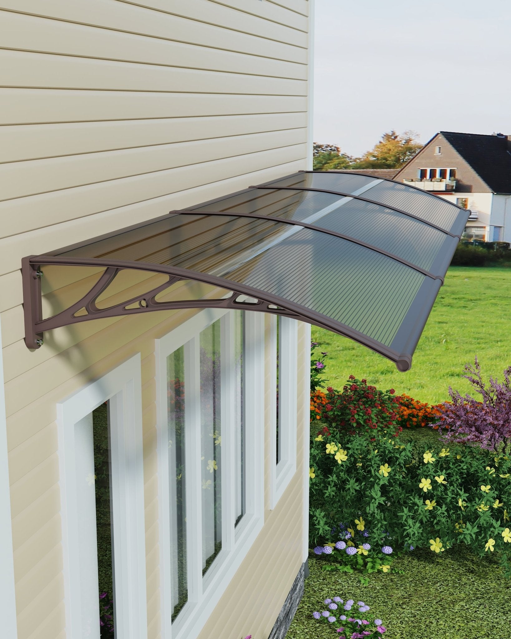 Copertină ECO 300x100 cm din policarbonat – Maro/Bronz - MAPROFI