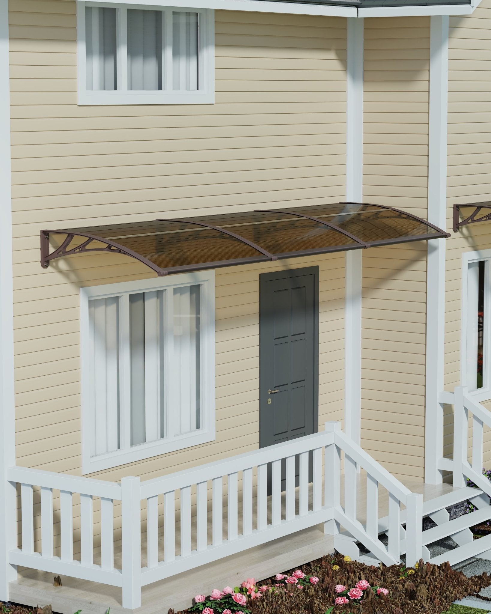 Copertină ECO 300x100 cm din policarbonat – Maro/Bronz - MAPROFI