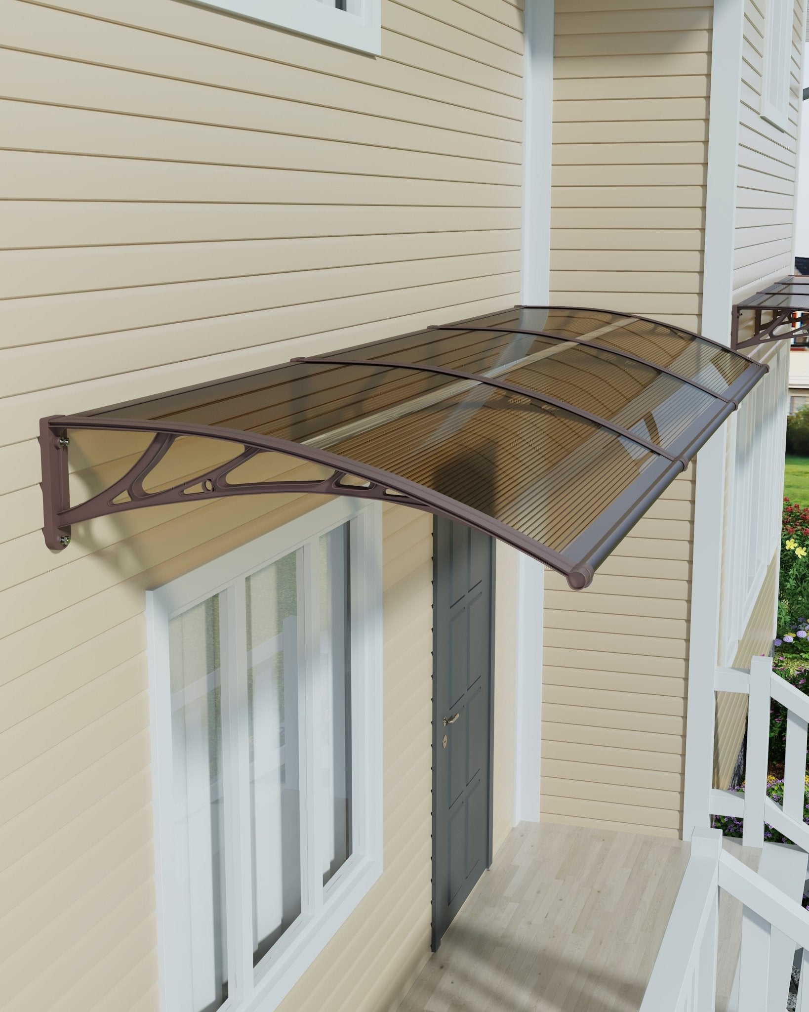 Copertină ECO 300x100 cm din policarbonat – Maro/Bronz - MAPROFI