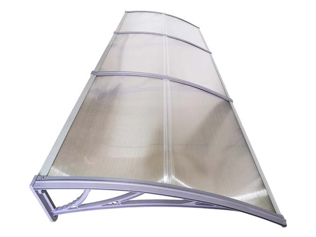 Copertină ECO 300x60 cm din policarbonat – Gri/Transparent - MAPROFI