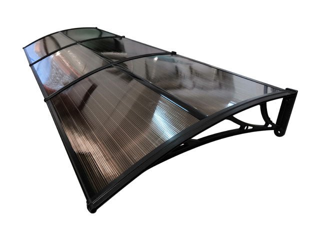 Copertină ECO 360x120 cm din policarbonat – Negru/Bronz - MAPROFI
