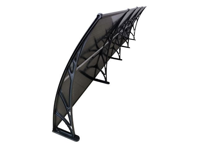 Copertină ECO 360x150 cm din policarbonat – Negru/Antracit - MAPROFI