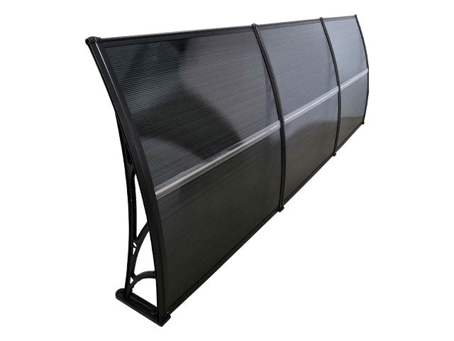 Copertină ECO 360x80 cm din policarbonat – Negru/Antracit - MAPROFI