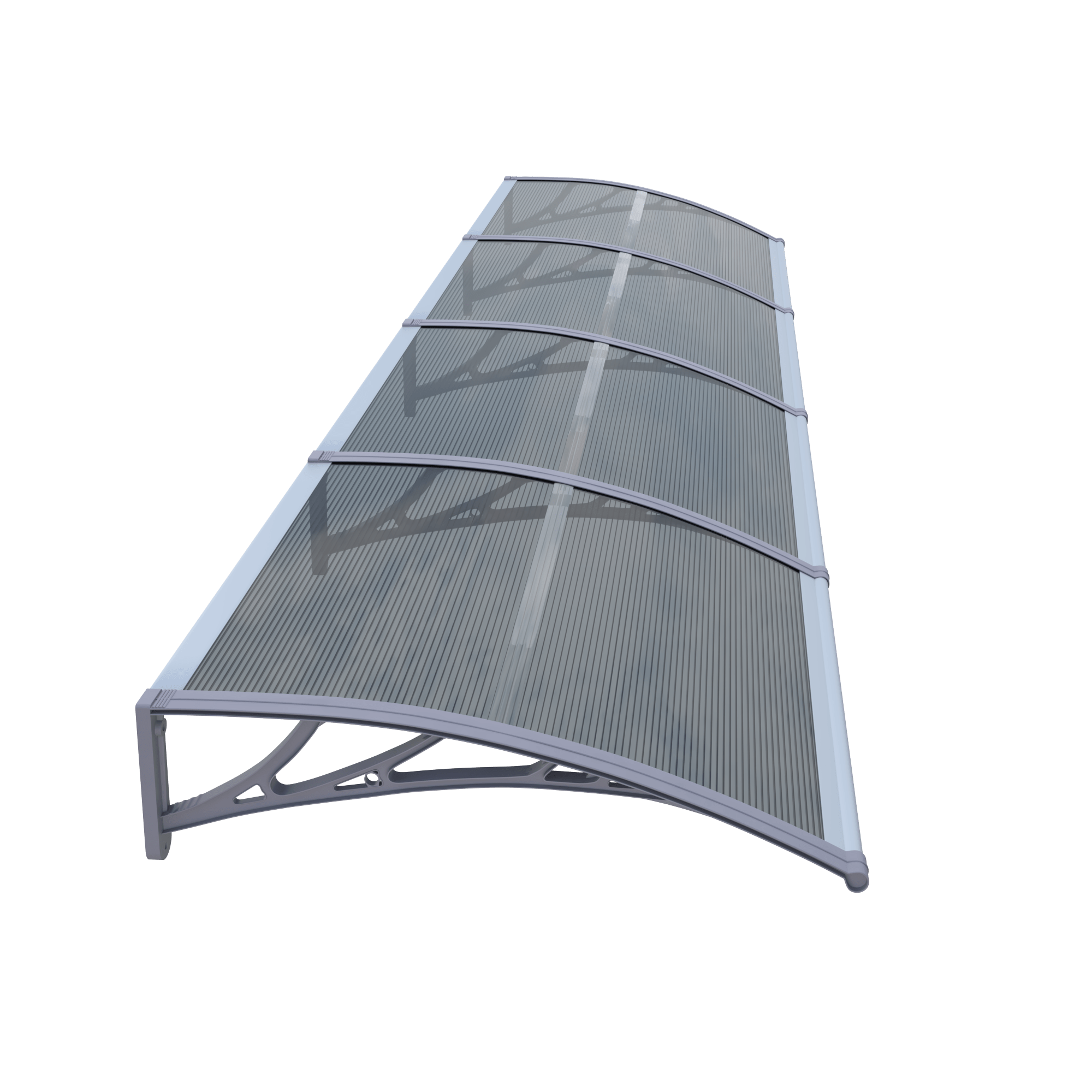 Copertină ECO 400x100 cm din policarbonat – Gri/Antracit - MAPROFI