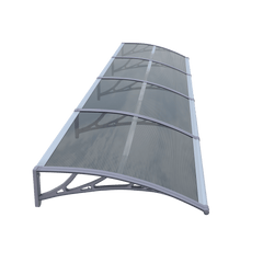 Copertină ECO 400x100 cm din policarbonat – Gri/Antracit - MAPROFI