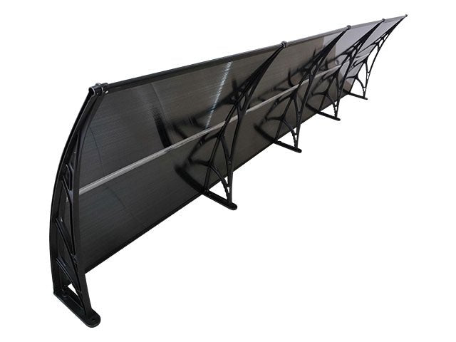 Copertină ECO 400x100 cm din policarbonat – Negru/Antracit - MAPROFI
