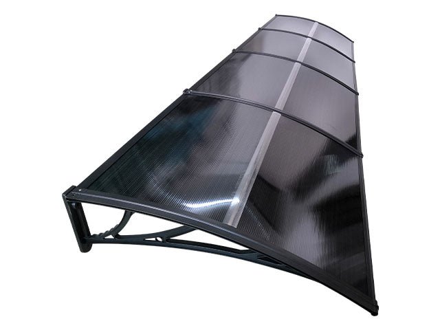 Copertină ECO 400x100 cm din policarbonat – Negru/Antracit - MAPROFI