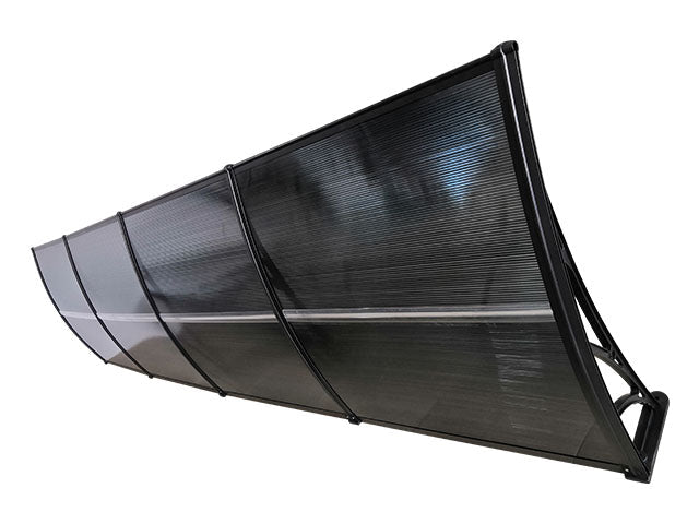 Copertină ECO 400x100 cm din policarbonat – Negru/Antracit - MAPROFI