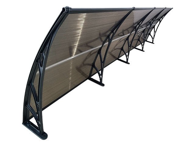 Copertină ECO 400x120 cm din policarbonat – Negru/Bronz - MAPROFI