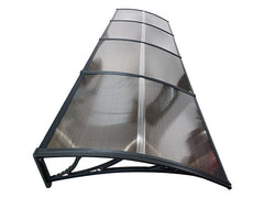 Copertină ECO 400x120 cm din policarbonat – Negru/Bronz - MAPROFI