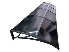 Copertină ECO 400x80 cm din policarbonat – Negru/Antracit - MAPROFI