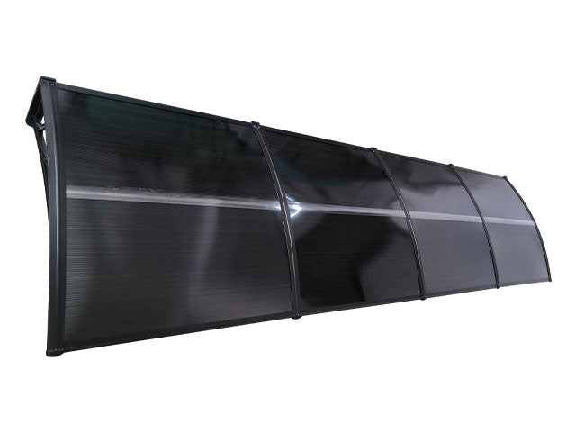 Copertină ECO 400x80 cm din policarbonat – Negru/Antracit - MAPROFI