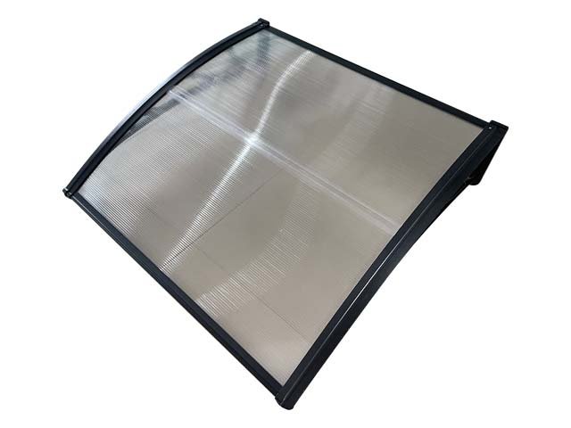 Copertină ECO 40x60 cm din policarbonat – Negru/Transparent - MAPROFI